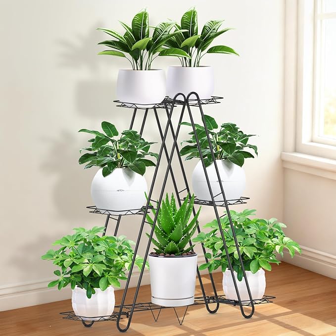 Heavy Duty Metal Plant Stand, Indoor Outdoor Plant Shelf & Rack - Image 2