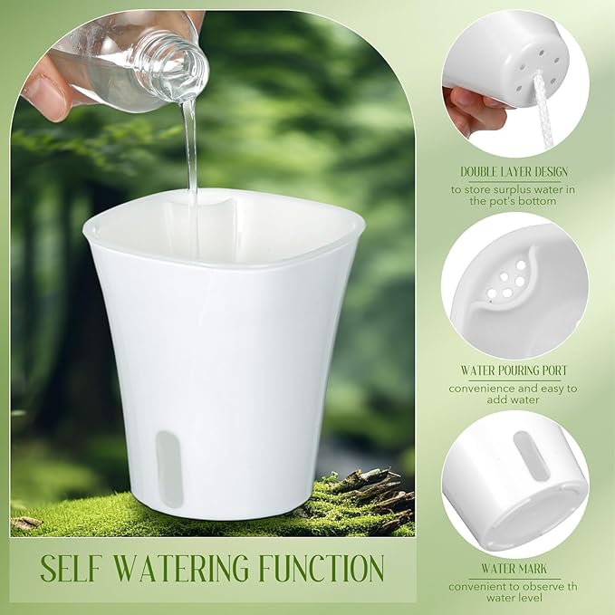 30 Pcs 3 Inch Self Watering Pots Self Watering Planters - Image 4