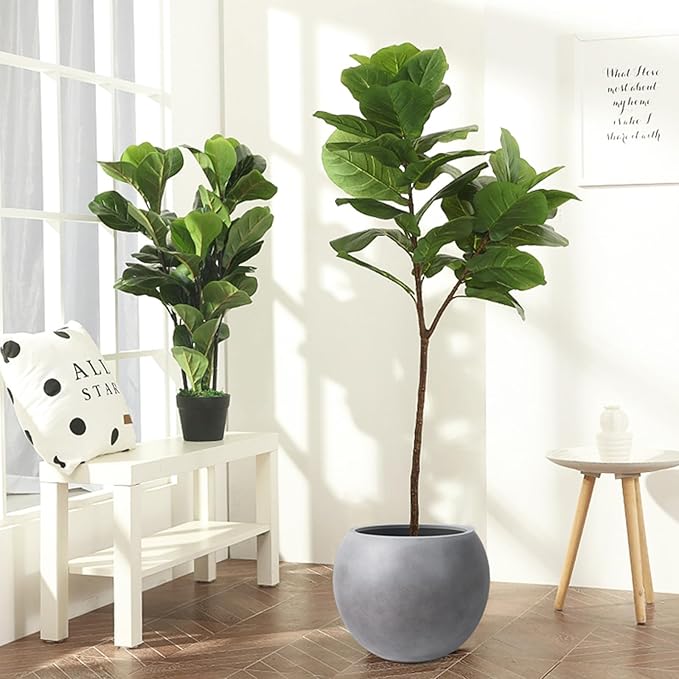 13.5 H x 17" Dia Round Fiberstone Planter - Image 8