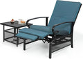 Oakcloud Adjustable Outdoor Lounge Chair Metal Patio Relaxing Recliner Chair Set by OckcloudPatioFurniture