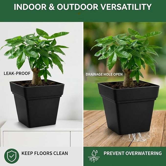 6-Pack 7'' Square Planters - Image 7