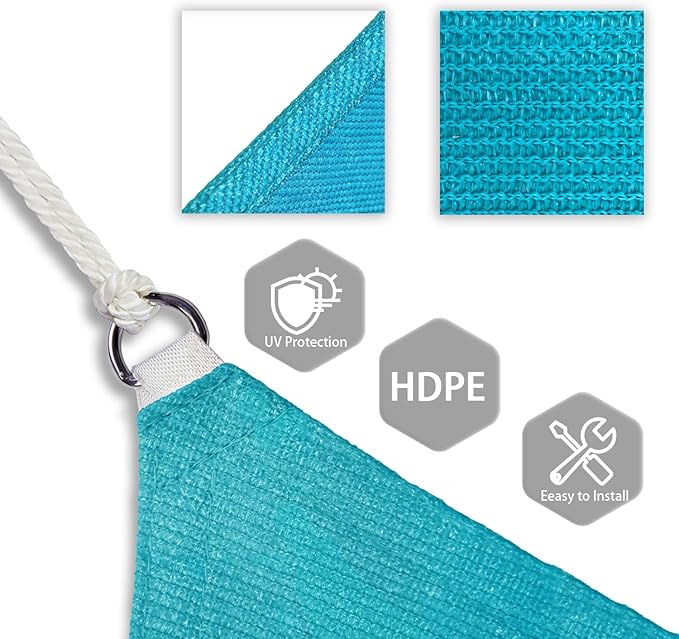 Patio Paradise 21' x 21' x 21' Sun Shade Sail Triangle Canopy Shade Cloth - Image 3