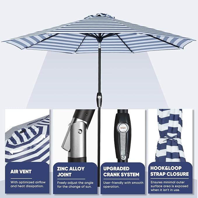 Tempera Patio Market Outdoor Table Umbrella - Image 4