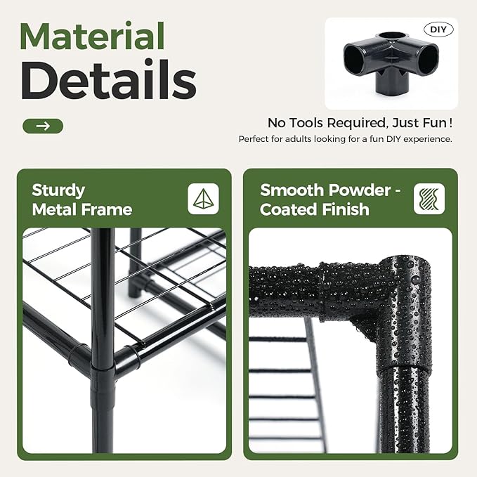 Bamworld Corner Plant Stand Indoor Metal Plant Shelf 5-Tier 11 Potted Flower - Image 4