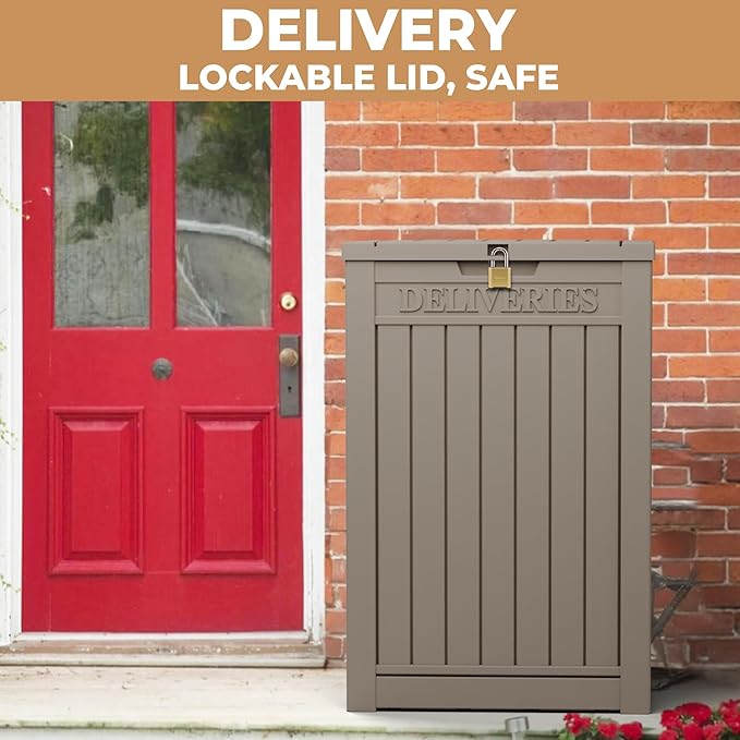 55 Gallon Package Delivery Box for Outside, Weather Resistant UV Protection - Image 6