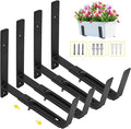 LukLoy Window Box Brackets, 4 Pack Adjustable Heavy Duty Wall Mount Flower Box by LukLoy