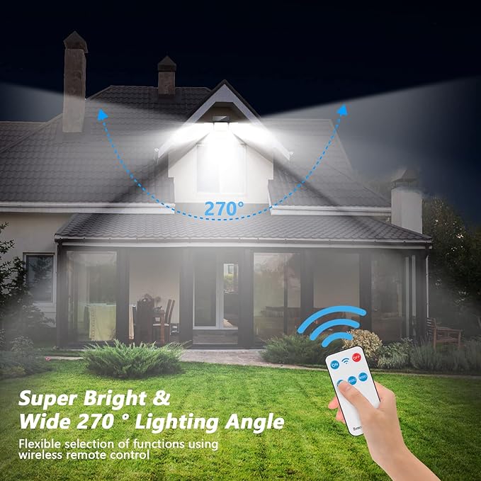 Mokot Solar Lights Outdoor, 288 LED 2800LM Motion Sensor Outdoor Light - Image 3