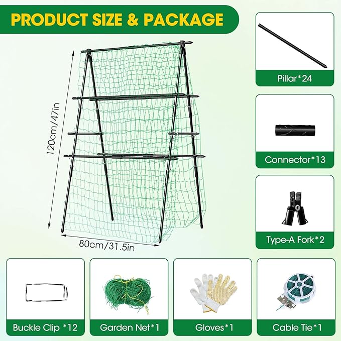 Cucumber Trellis, Metal Garden Trellis - Image 2