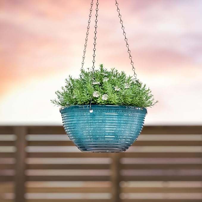 10in Hanging Planters for Indoor and Outdoor Plants, 2 Pack Hanging Planter - Image 7