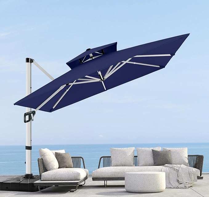 ABCCANOPY Patio Umbrella Cantilever Double Top Outdoor Offset Umbrella by ABCCANOPY