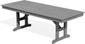 SERWALL Outdoor Dining Table, All Weather HDPE Outdoor Furniture by SERWALL