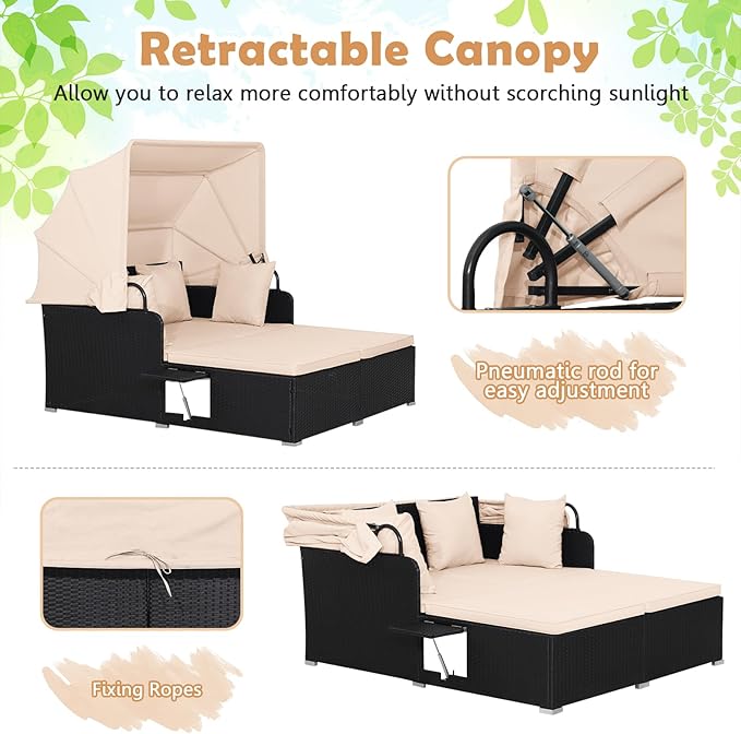 Tangkula Patio Rattan Daybed - Image 5