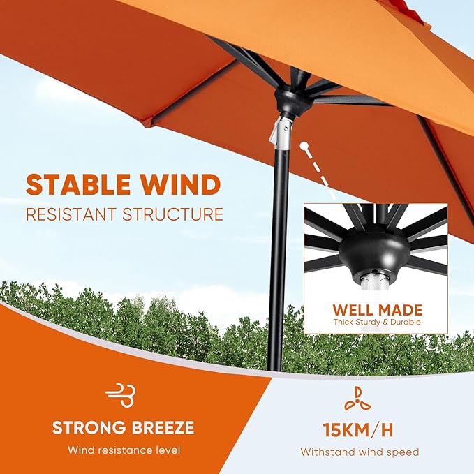Tempera Patio Market Outdoor Table Umbrella - Image 6