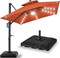 Best Choice Products 12x12ft LED Cantilever Patio Umbrella w/Base Included & by BestChoiceProducts