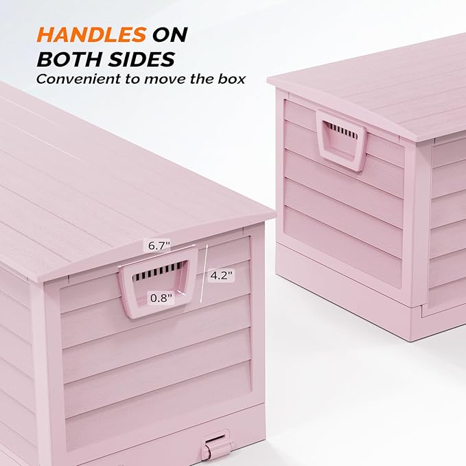 VINGLI 75 Gallon Collapsible Outdoor Storage Box, Simple-to-assemble Plastic - Image 5