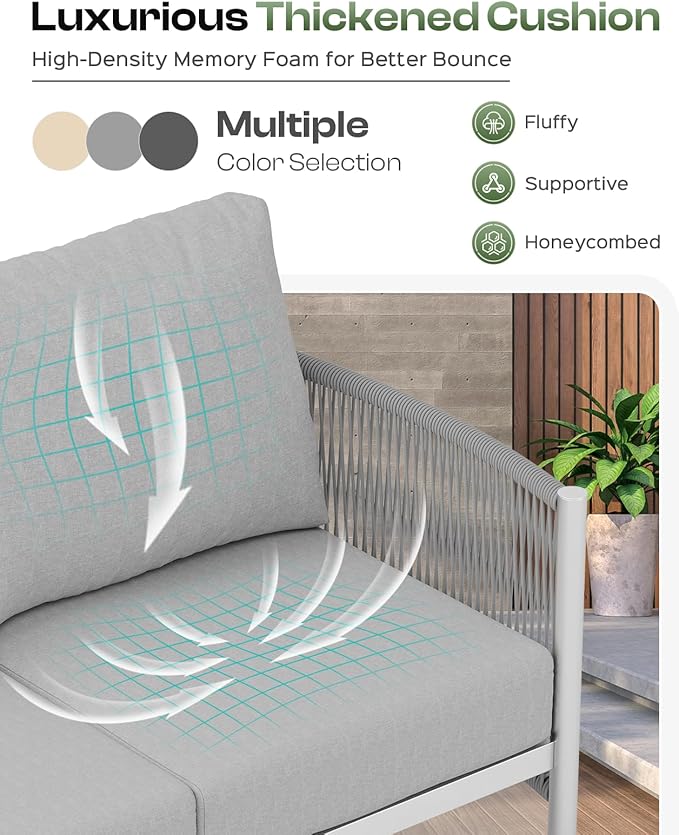 Aluminum Outdoor Patio Furniture Set - Image 5