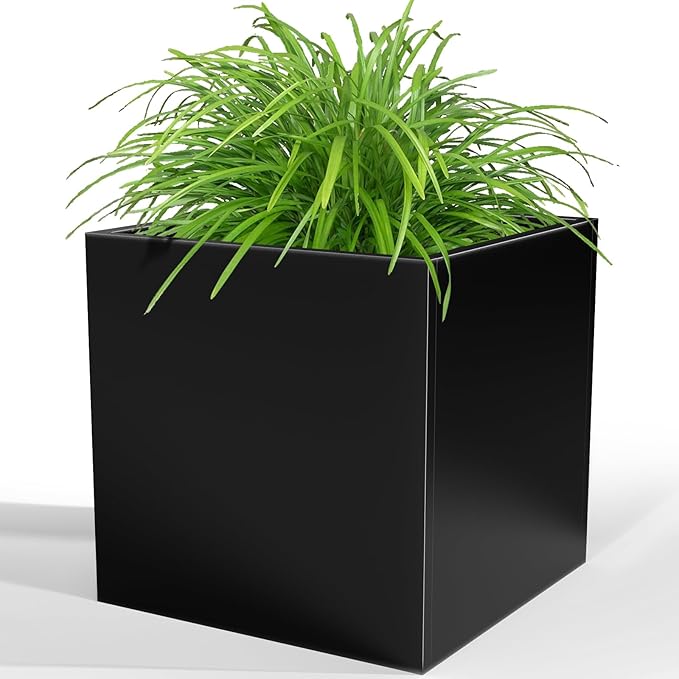 Metal Large Planter Box 26" L x 26" W x 26", Heavy Duty Tall Rectangle Outdoor - Image 7