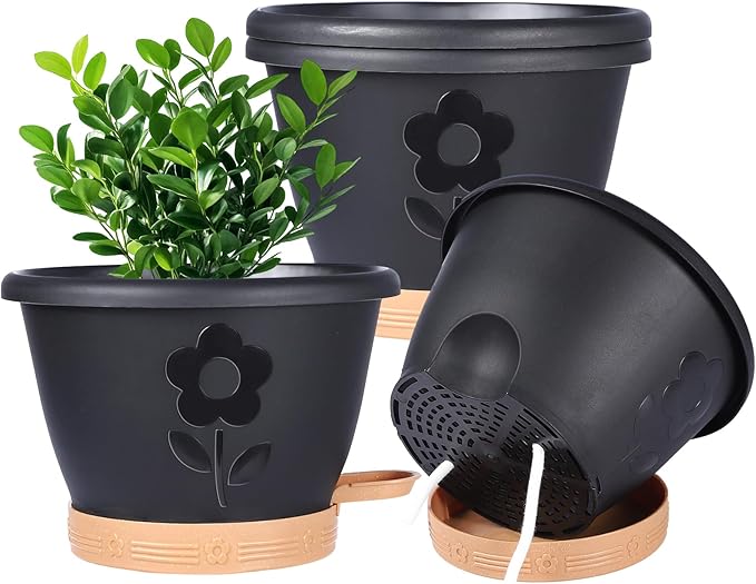 Plant Pots, Flower Pots for Indoor/Outdoor Plants, Self Watering Plastic by Unknown