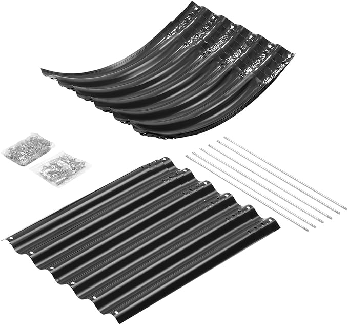 Land Guard Galvanized Metal Raised Garden Bed Kit, Oval Gardening Box, Patio - Image 7