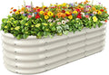 17" Tall Outdoor Garden Raised Garden Bed Kits, 5ft X 2ft Oval, 0.8MM Thick by YSEJOMP