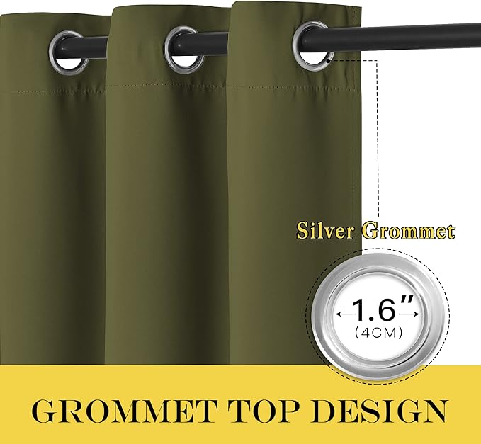 NICETOWN Room Divider Curtain 132 Inches Long, Wide Blackout Sliding Door - Image 6