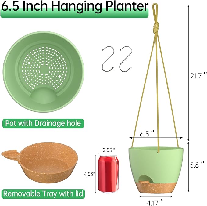 ZMTECH 6.5 Inch Hanging Planters - Image 2