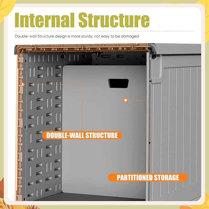 Devoko 240 Gallon Double-Wall Deck Box - Image 2