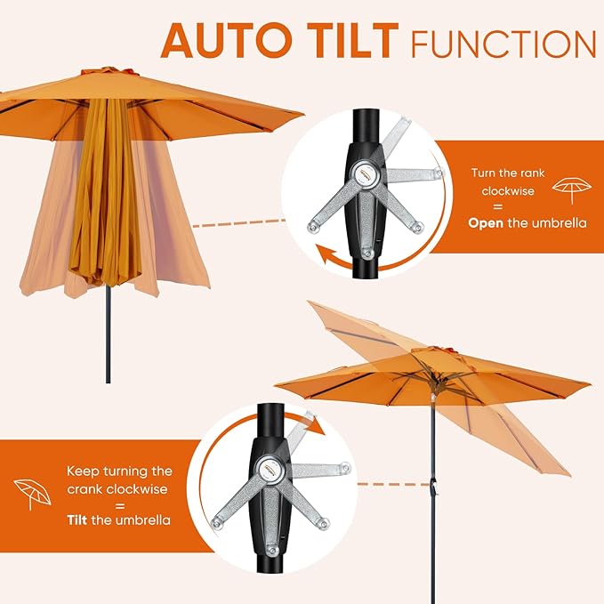 Tempera Patio Market Outdoor Table Umbrella - Image 2