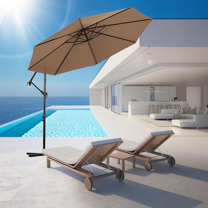 Backyard Expressions 10FT Cantilever Patio Umbrella – Outdoor Offset Hanging - Image 5