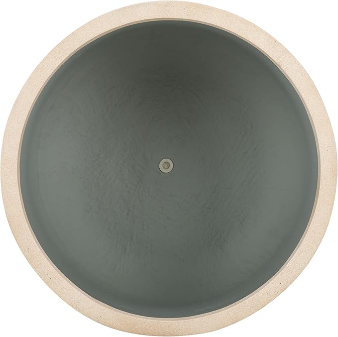 SAFAVIEH Outdoor Collection Nardo Beige Cement Ficonstone Planter Pot - Image 4