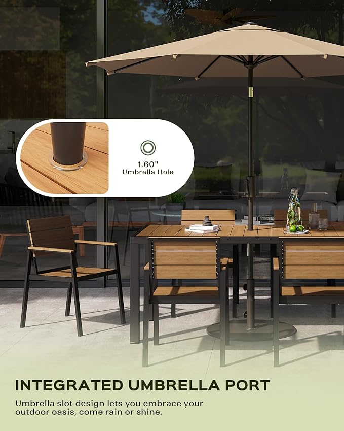 7-Piece Outdoor Dining Set, Aluminum Dining Table Set - Image 5
