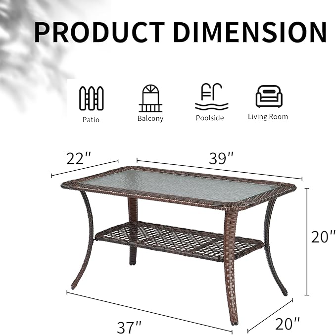 VINGLI Outdoor Coffee Table - Image 3