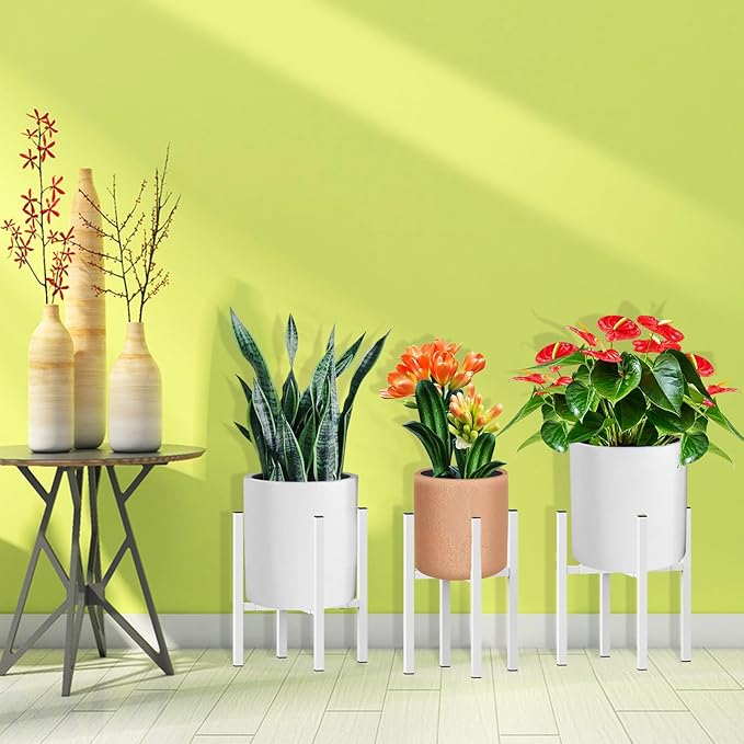 Plant Stand for 10"-16" Plant Pot Indoor Outdoor Corner, Adjustable Metal Heavy - Image 4