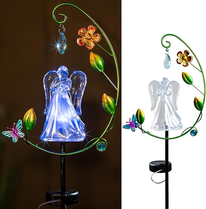 Solar Angel Light for Cemetery Decor by ELFENGARDEN