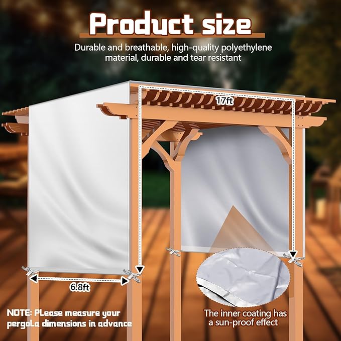 Universal Pergola Replacement Canopy Outdoor Canopy Shade Cover Waterproof - Image 2