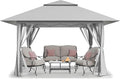 CROWN SHADES 11X11 Outdoor Pop Up Gazebo Base 10X10 Patio Gazebos Patented by CrownShades