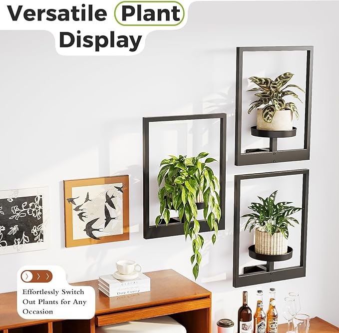Bamworld Hanging Planters for Indoor Plants Wall Decor Living Room Plant Stand - Image 5