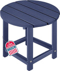 LZRS Round Adirondack Patio Side Table End Table, Outdoor Side Tables by LZRSPET