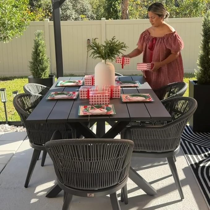 PURPLE LEAF 7 Pieces Patio Dining Set - Image 2