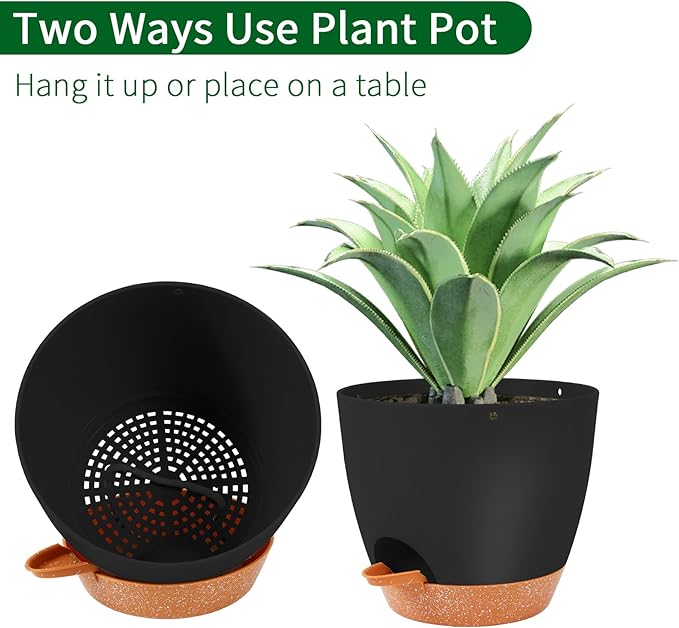 GARDIFE Hanging planters for Indoor Plants, 8 inch Hanging Planter, Self - Image 5