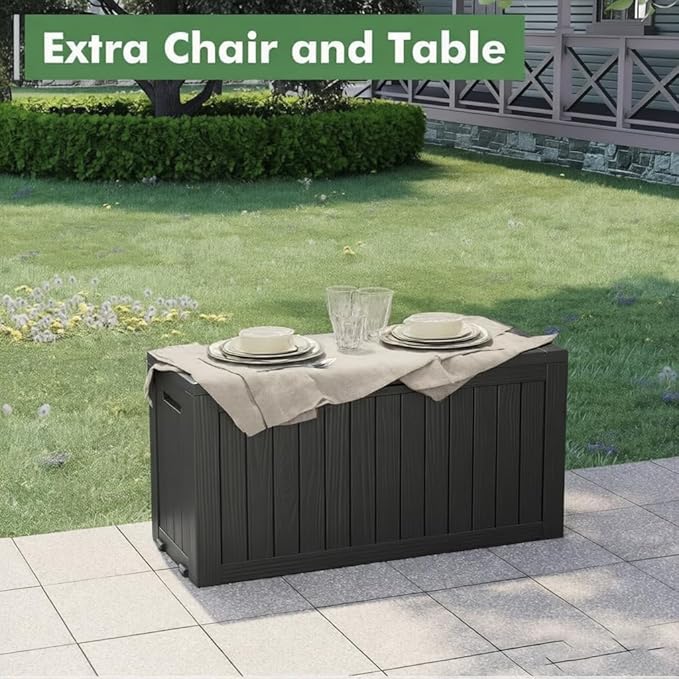 Outdoor Storage Box, Resin Deck Boxes Indoor and outdoor, Waterproof Storage - Image 6