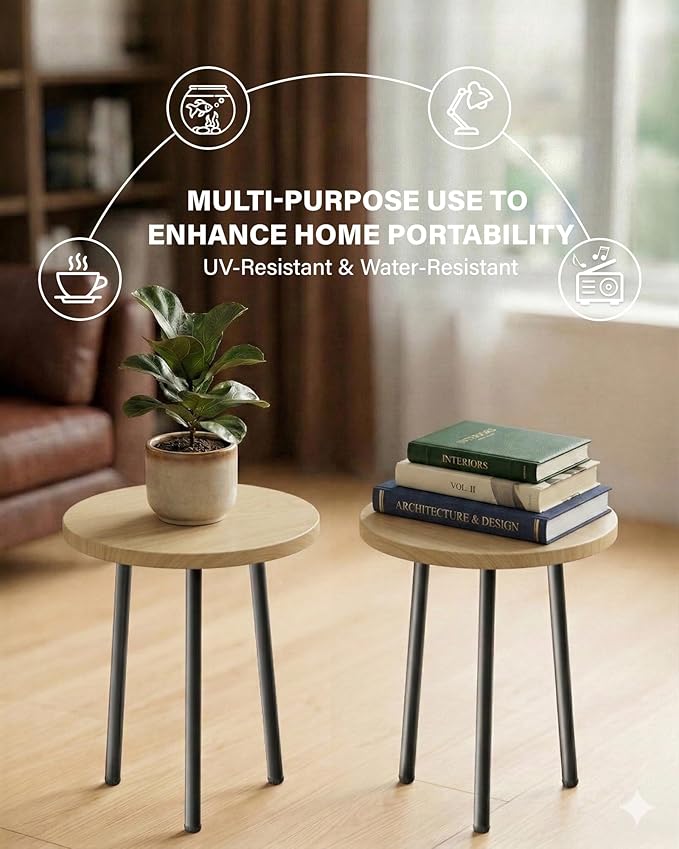 Plant Stand Indoor 14'': Indoor Plant Stand 2 Pack Metal Plant Table - Image 6