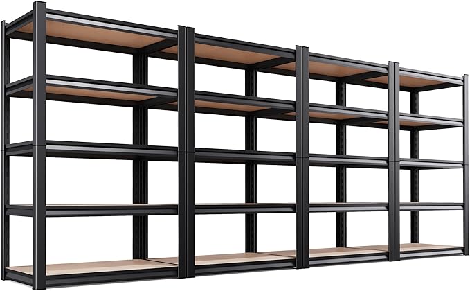 Set of 4 71"H-35"W Garage Shelving-2050LBS 5 Tier Storage Shelves, Adjustable by Unknown