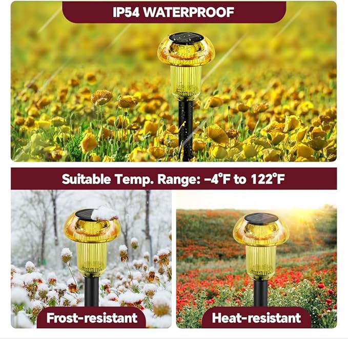 Easter Solar Pathway Lights Outdoor Decorative 4 Pack, Valentines Day Halloween - Image 4