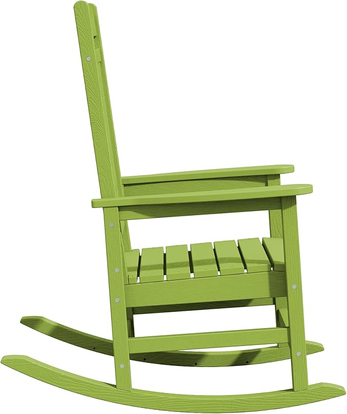 KINGYES Outdoor Rocking Chair Set of 2, High Density Polyethylene Patio Rocking - Image 10