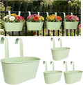 Balcony Hanging Planters Flower Pots, Fence Pot Hanging Plant Holders by JOYFERNAL