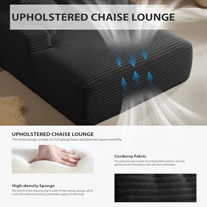 50 Inches Chaise Lounge Indoor, Oversized Chaise Lounge Chair - Image 4