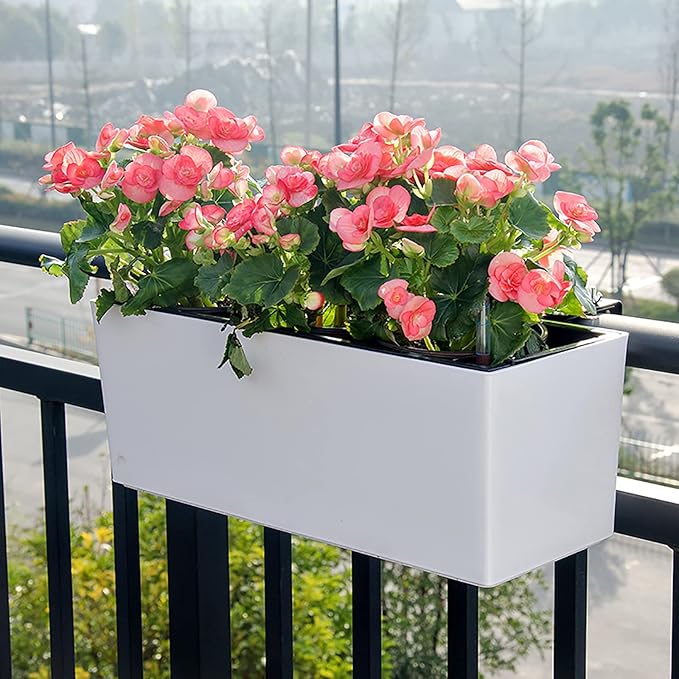 Fasmov 2 Pack Rectangle Self Watering Planter - Image 8