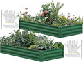 YITAHOME 72x36x12 in 2pcs Galvanized Raised Garden Bed Kit, Large Metal Planter by YITAHOME