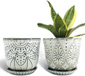 Gepege 6 Inch Beaded Ceramic Planter Set of 2 by Gepege